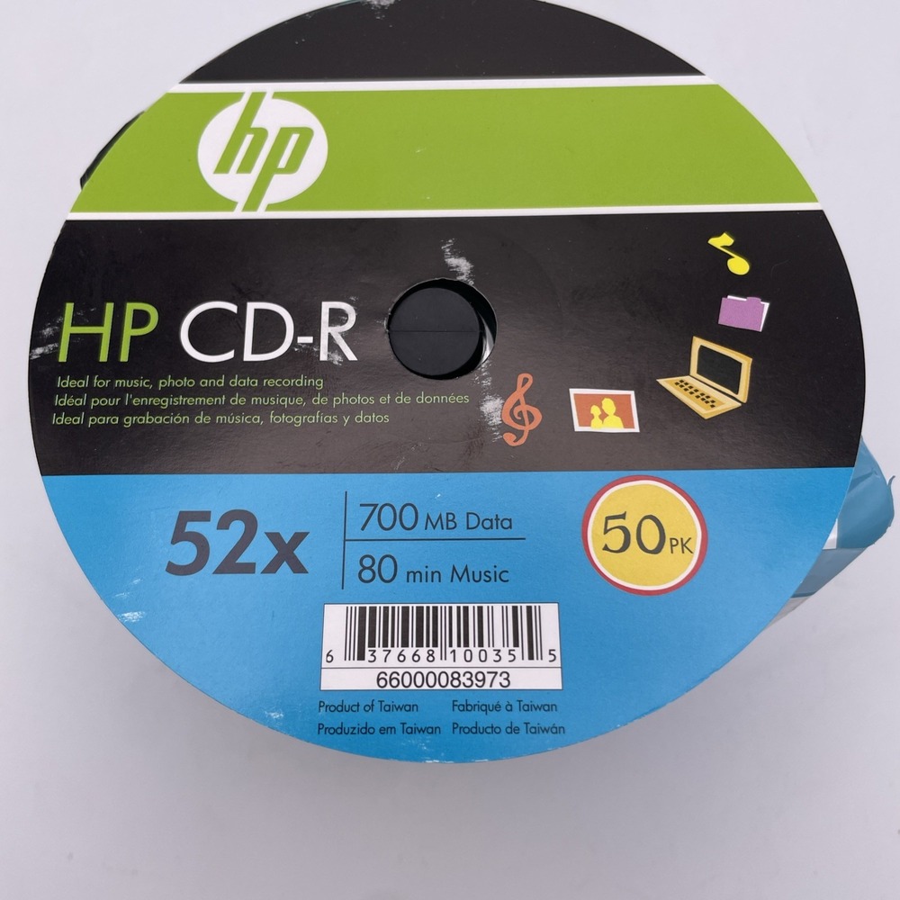 HP 52X CD-R‎ 700MB 80min Blue Logo CD-R 50pc